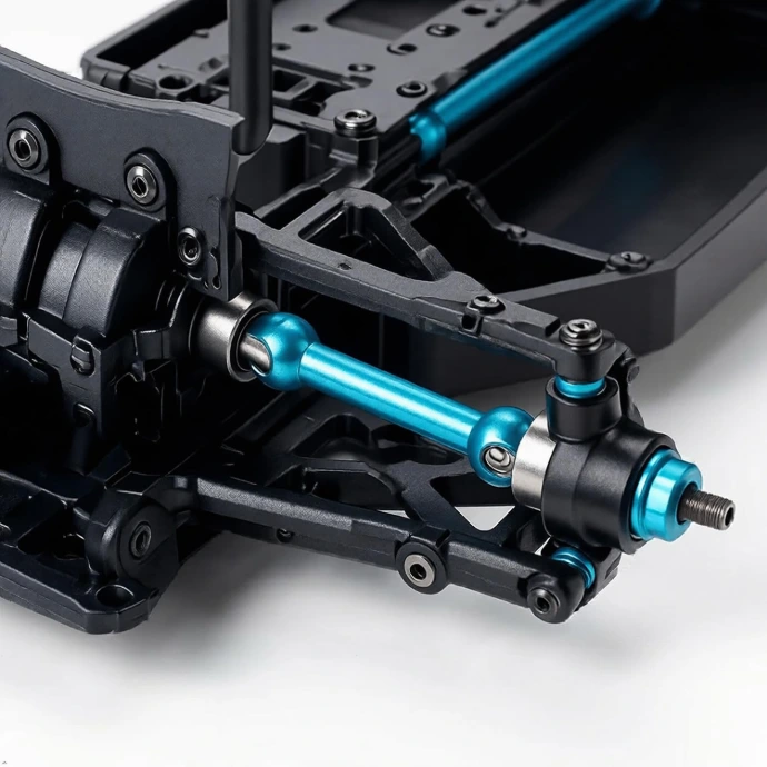 Element zawieszenia modelu RC z aluminium anodowany na niebiesko